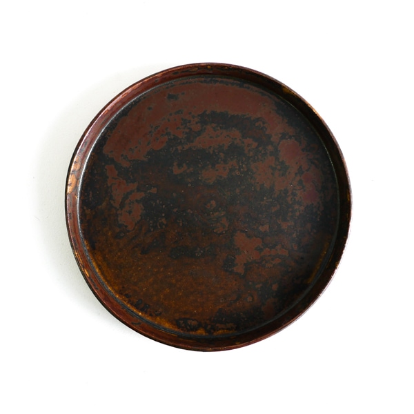 齊藤 隆　飴釉マットパン皿8寸