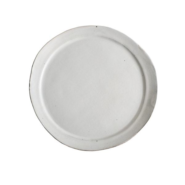 馬場勝文　土マットリム細8寸皿　Φ23ｃｍ