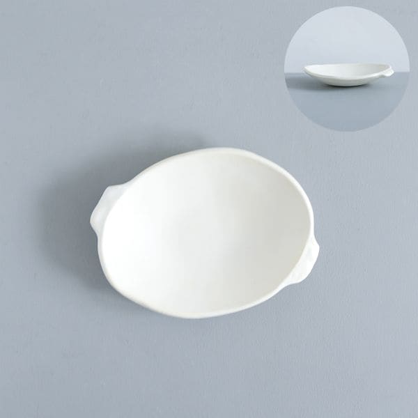 馬場勝文 耐熱グラタン皿・楕円・小・白