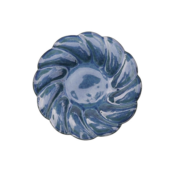 上國料正記　トルネイド皿　青　Φ21.5ｃｍ