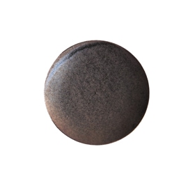 _田志保　鉄釉六寸皿　φ17.5ｃｍ