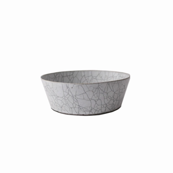 _田志保　炭入り角鉢　Φ21ｃｍ