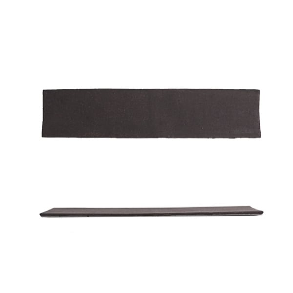 _田志保　黒釉長角皿　8×35ｃｍ
