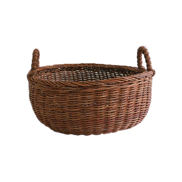 丸バスケット　中　両手付き（あけび）　　Φ36ｃｍ