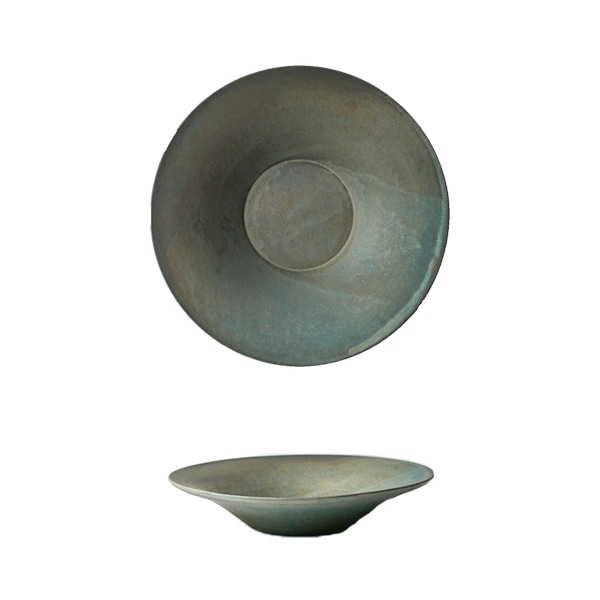 瀬川辰馬　硫化銀彩口広鉢　大　