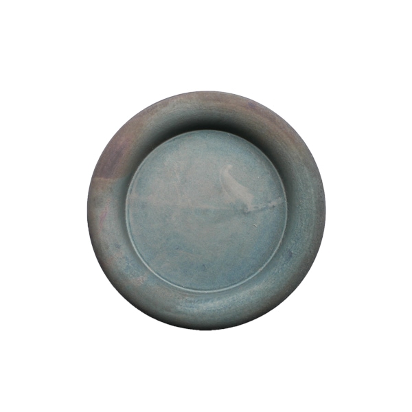 瀬川辰馬　硫化銀彩丸リムプレート　Φ24ｃｍ