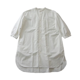 shady lane wear  carrie long (スタンドカラーロングシャツ)　White　送料無料