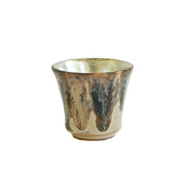 谷井直人　黒流×シルバー　ぐいのみ　modelA