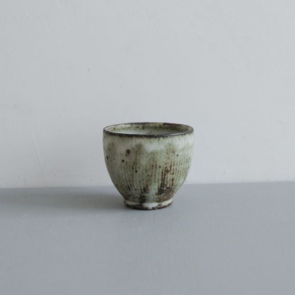 小野哲平 薪窯くし目湯呑 大 model:E