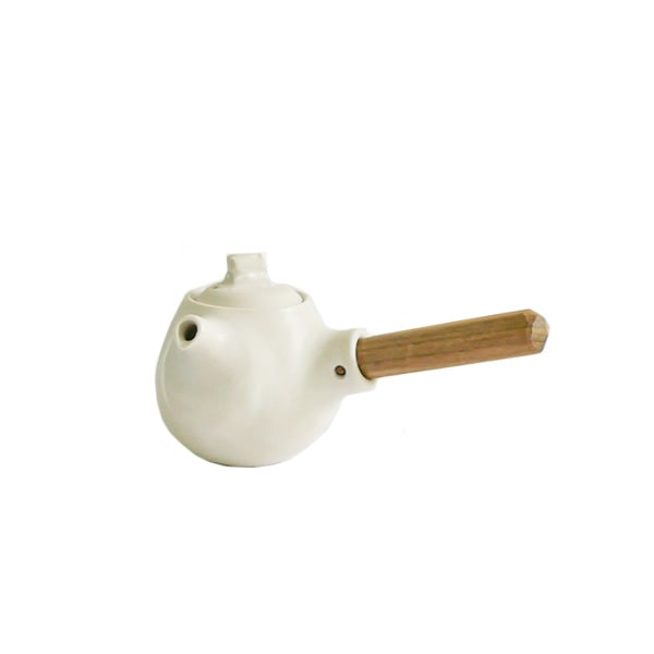 馬場勝文　白磁マット煎茶急須（しずく）