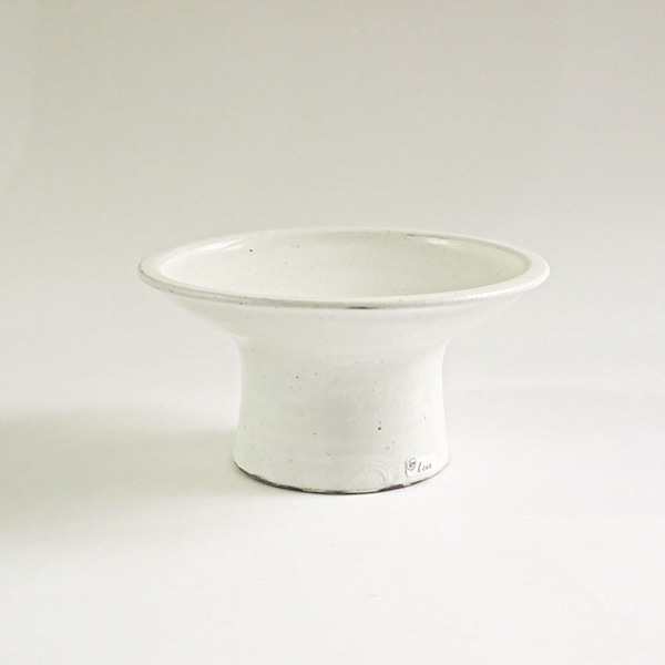 高木剛　粉引高台皿　大　model：B　Φ19ｃｍ