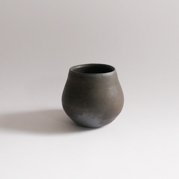 馬場勝文　黒釉フリーカップ　小　model：B　H7cm