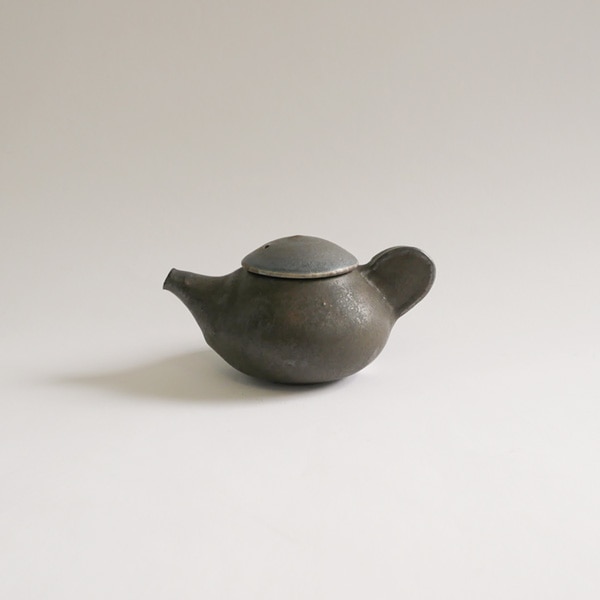 馬場勝文　黒釉　ティーポット　小