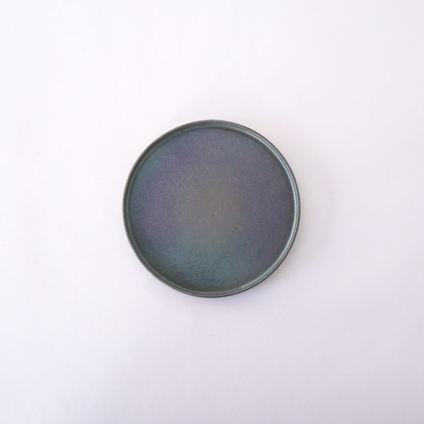 瀬川辰馬　硫化銀彩 切立プレート小　Φ17cm