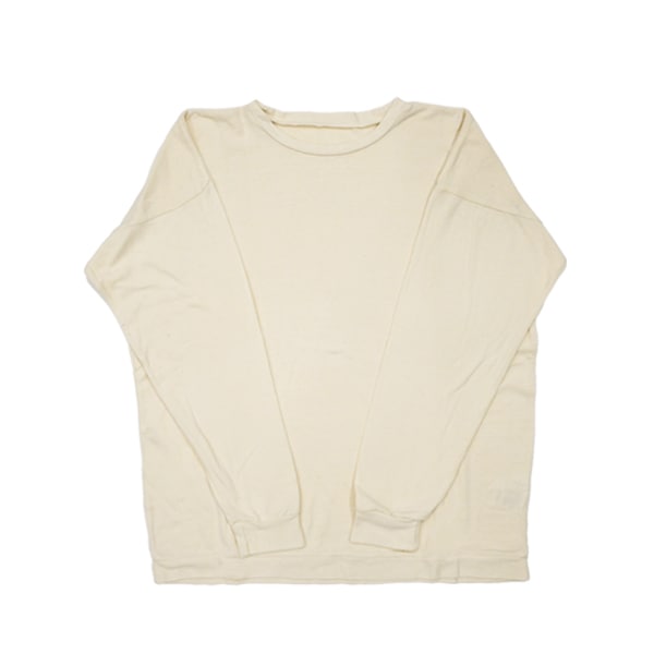 MITTAN ｜強撚絹紬糸ワイド長袖(T-42 ) ｜ 生成