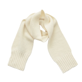気仙沼ニッティング　カシミヤマフラー　〔白〕 ※11/16まで期間限定販売