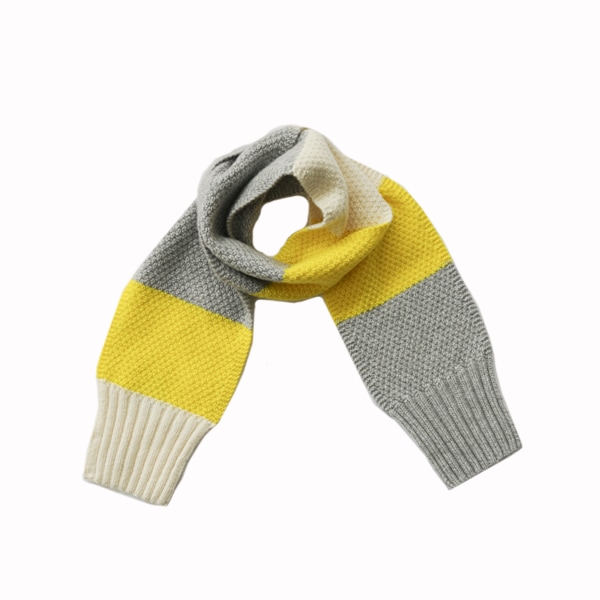 気仙沼ニッティング　カシミヤマフラー　〔グレー・黄色・白〕 ※11/16まで期間限定販売　送料無料