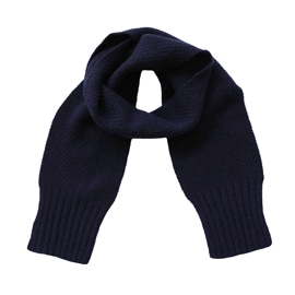 気仙沼ニッティング　カシミヤマフラー　〔ネイビー〕 ※11/16まで期間限定販売　　送料無料