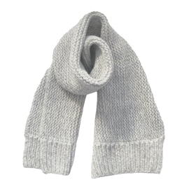 気仙沼ニッティング　カシミヤストール　〔グレー×白〕 ※11/16まで期間限定販売　送料無料