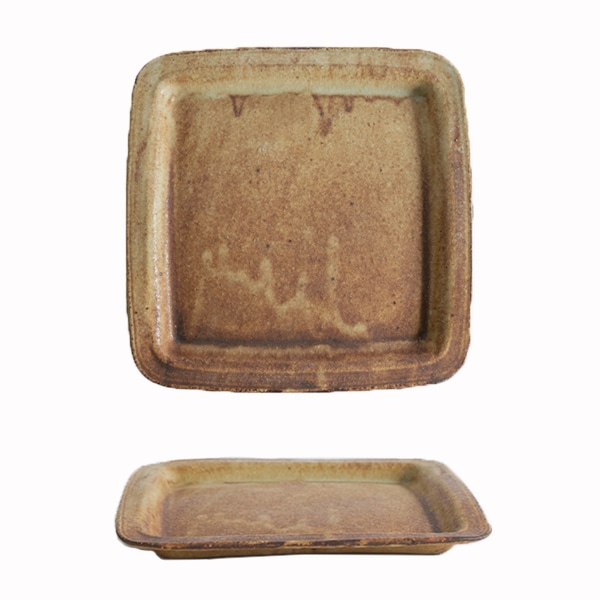 及川静香　　耐熱角皿　大　22.5×22.5cm