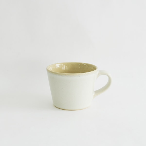 益子焼　コーヒーカップ　白釉　