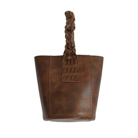 MITTAN　駱駝革ミニバッグ　濃茶　送料無料