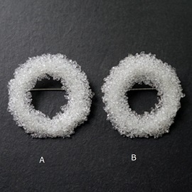 小国香織　ブローチ　雪輪 大　ModelA・B