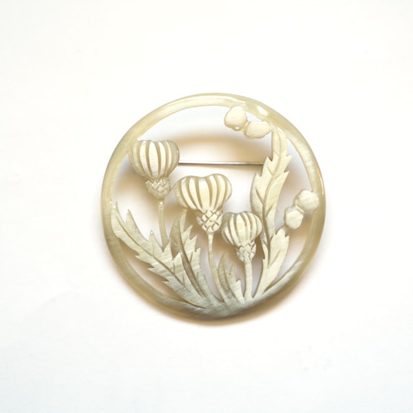 BISOU　あざみと蝶　ブローチ