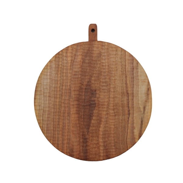 小沢賢一　くるみの木のカッティングボード　丸型　彫あり　Φ25cm　KM4
