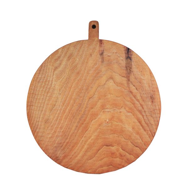 小沢賢一　くるみの木のカッティングボード　丸型　彫あり　Φ25cm　KM6