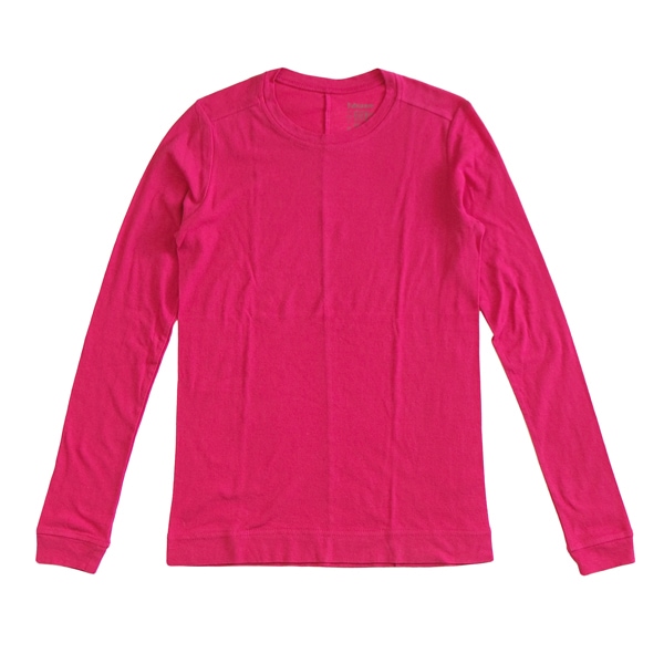 770142　オーガニックコットンシフォン ロングスリーブ　Cherry Pink（別注カラー）