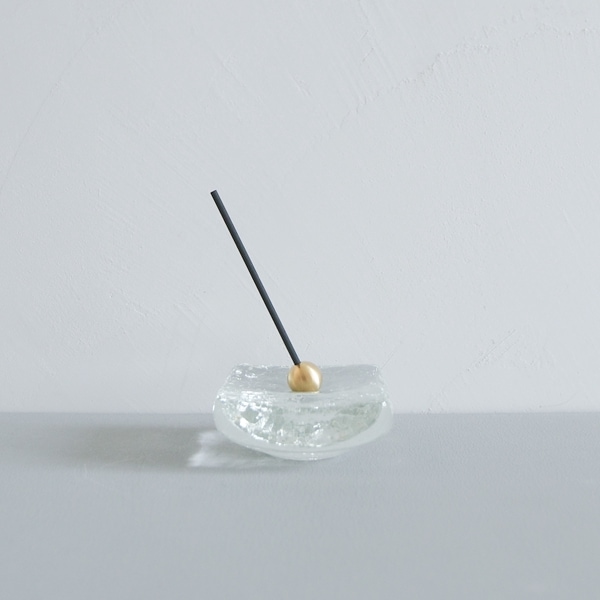 橋村大作　CRACK香立　クリア　（スクエア）　7.5～８×7.5～8ｃｍ　Ｈ3ｃｍ