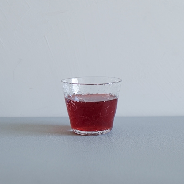 橋村大作　CRACK猪口　クリア　Φ7ｃｍ　Ｈ6.5ｃｍ