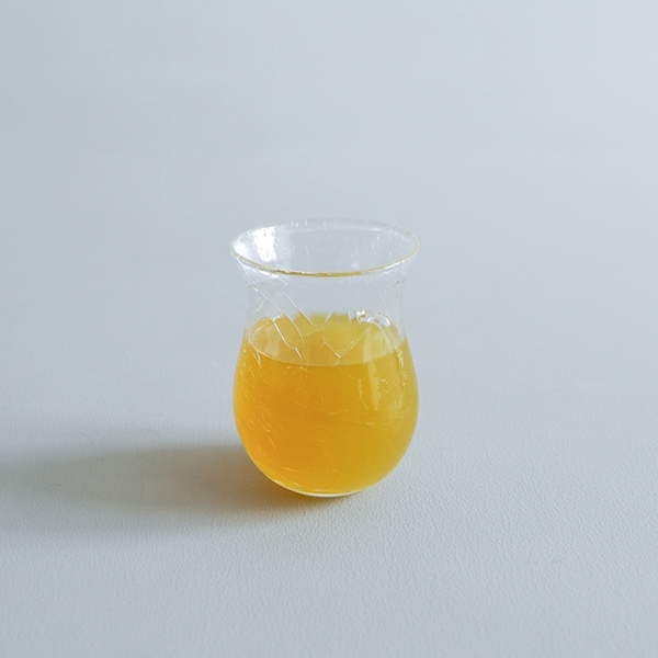 橋村大作　CRACKくびれグラス　クリア　Φ7ｃｍ　Ｈ9.5ｃｍ