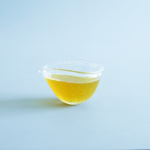 橋村大作　CRACK片口　扇　クリア　8.5cm×13ｃｍ　Ｈ7ｃｍ