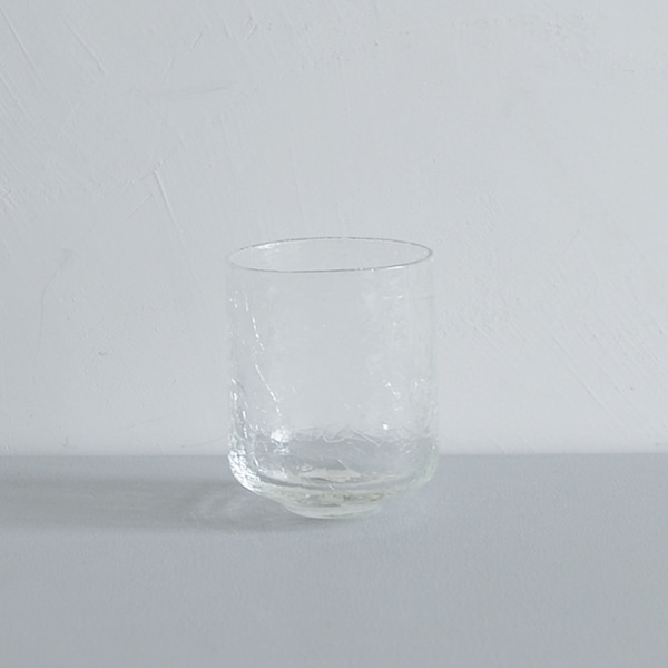 橋村大作　CRACKグラスL　クリア　Φ7.5cm　H9.5cm
