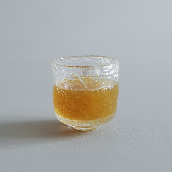橋村大作　WCRACKロックグラス　クリア　C　Φ8cm　H8cm
