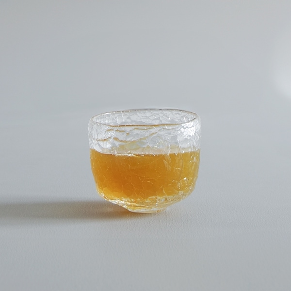 橋村大作　WCRACKロックグラス　クリア　D　Φ8cm　H7cm