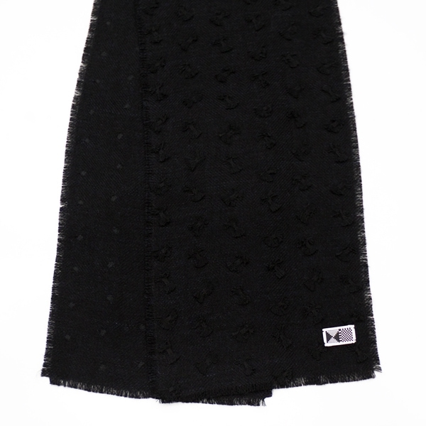 kijinokanosei ストール　”糸巻き-itomaki-”　Black　送料無料