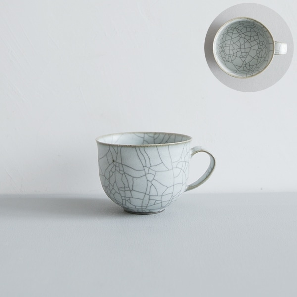 髙田志保　炭入り丸マグカップ　Φ9cm　H7cm