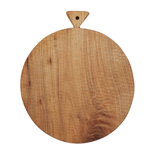 小沢賢一　くるみの木のカッティングボード　丸型　彫あり　Φ25cm　KM28