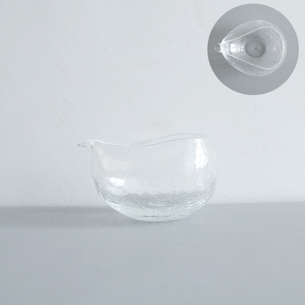 橋村大作　CRACK片口　クリア　10cm×13ｃｍ　Ｈ7.5ｃｍ
