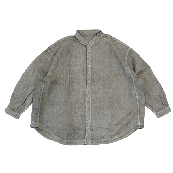 MITTAN　SH-121B 　やわらか大麻ビッグシャツ（ベンガラ染）　松煙　送料無料