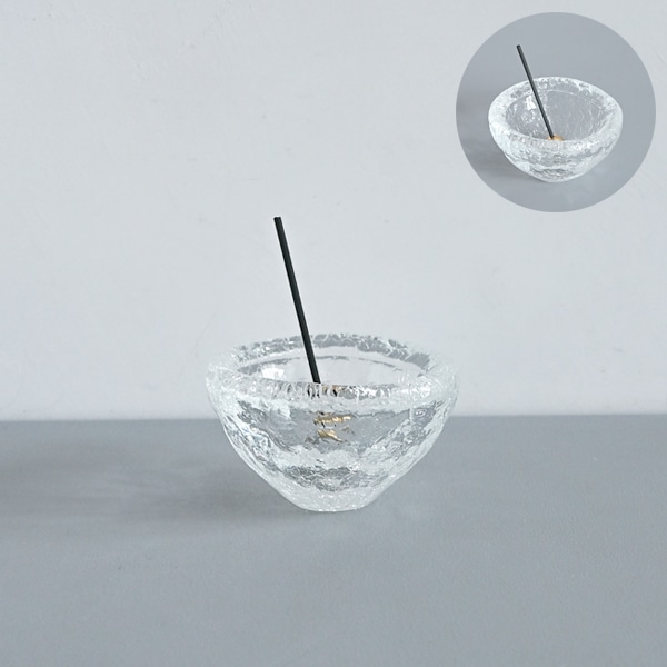 橋村大作　CRACK香立　丸(深）　クリア　Φ10cm　Ｈ6ｃｍ　Model・C