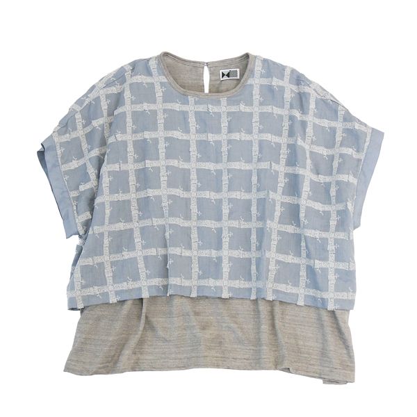 kijinokanosei  プルオーバー 　fluffy　Blue Gray