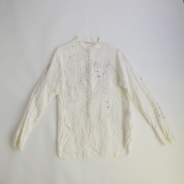 HALLELUJAH　ハレルヤ　ヴィクトリア時代シャツ　染シャツ　Color：Off　white　Size:38　送料無料