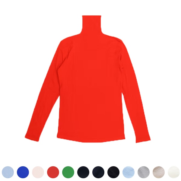 770065/770143　オーガニックコットンシフォン ハイネックロングスリーブ（各種）