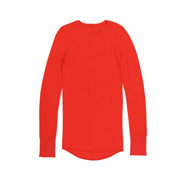 770063　スポンディッシュコットン タイトクルーロングT　Blood　Orange　送料無料