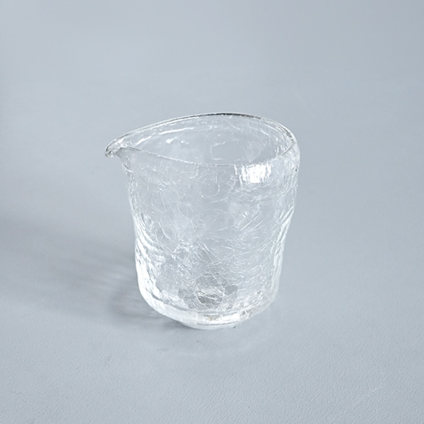 橋村大作　WCRACK片口　クリア　Model・B　長径φ10ｃｍ　Ｈ9.5cｍ