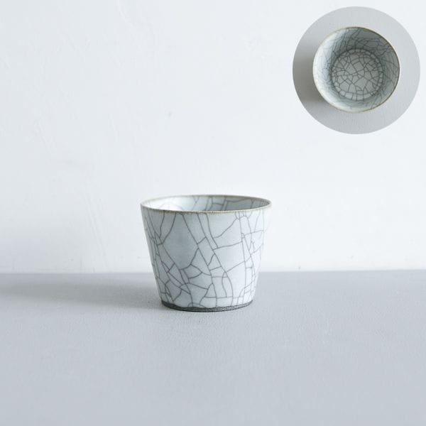 髙田志保　炭入りそばちょこ　Φ8cm　H6.5cm